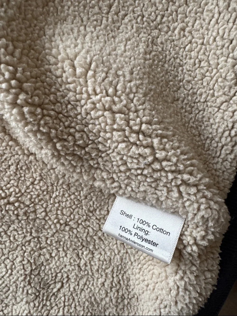 Size 6-7 Hanna Andersson sherpa lined Hoodie